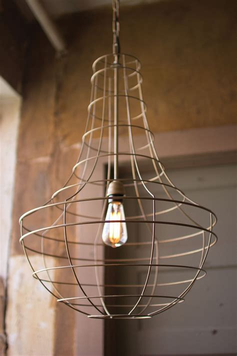 vintage pendant light with cage